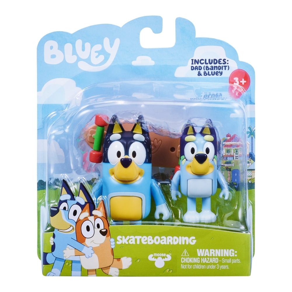 Bluey Figures 2 Pack Series 8 Bluey and Bandit (Dad)