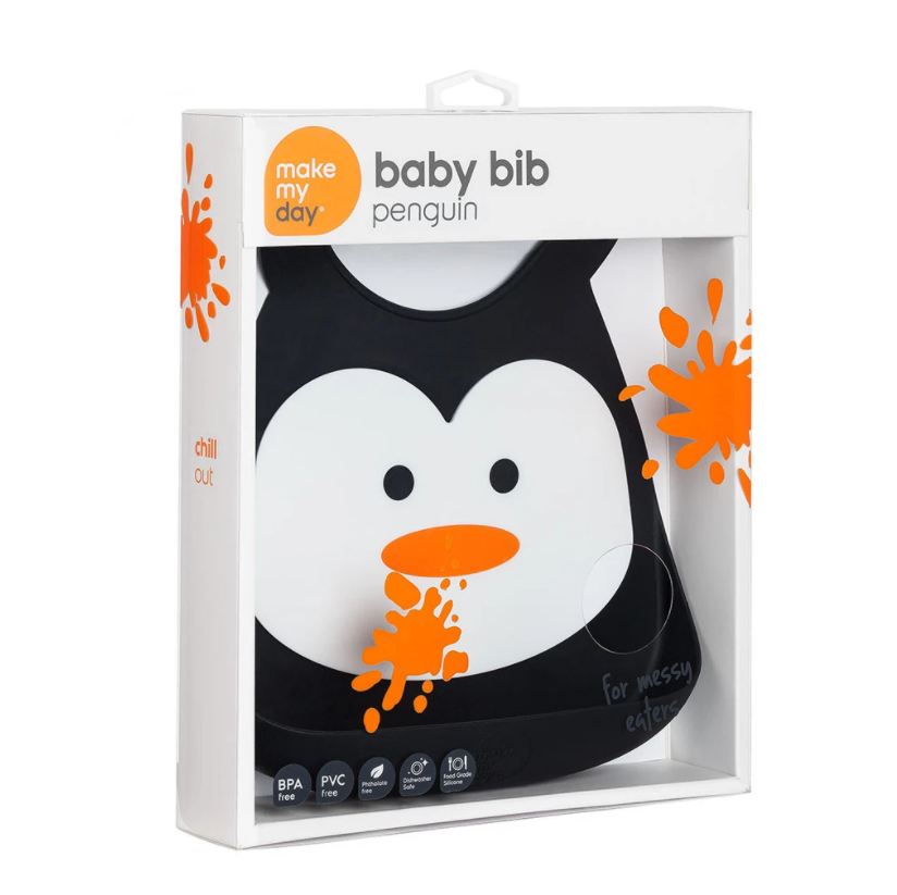Make My Day Baby Bib - Penguin