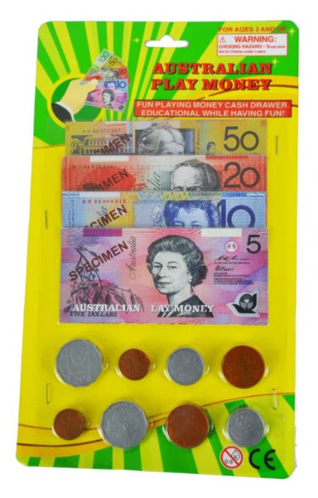 Australian Play Money - Notes and Coins