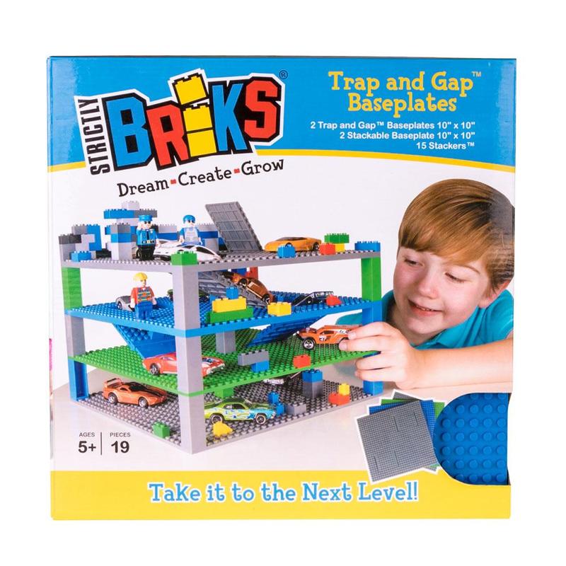 Strictly Briks Trap and Gap Brik Tower Baseplates & Stackers 19pces