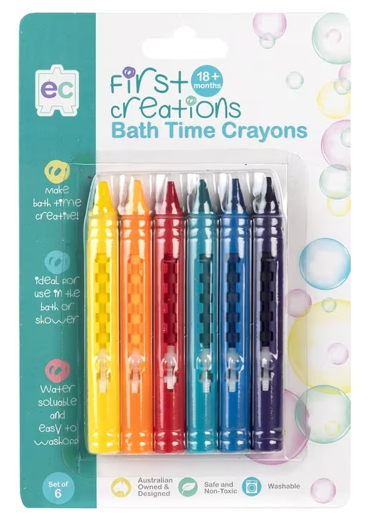 First Creations Bath Time Crayons 6pk