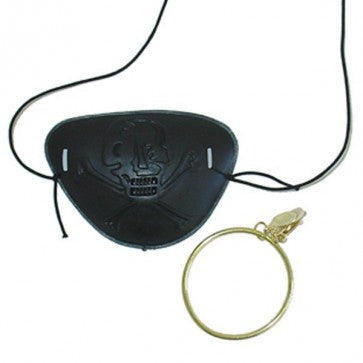 Pirate Eye Patch With Gold Earring