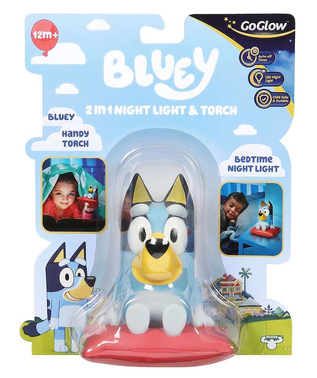 Bluey GoGlow 2 in 1 Night Light & Torch Bluey Requires 3 x AAA batteries