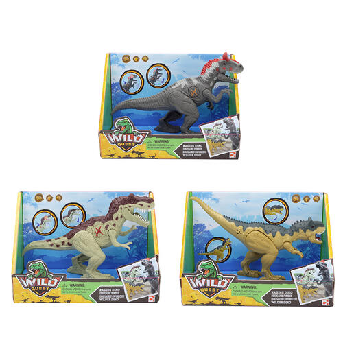 Dino Valley Light and Sound Raging Dinos Asstd demo batteries included