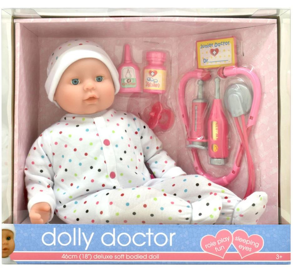 Dolls World Dolly Doctor Deluxe Soft Bodied Doll 46cm