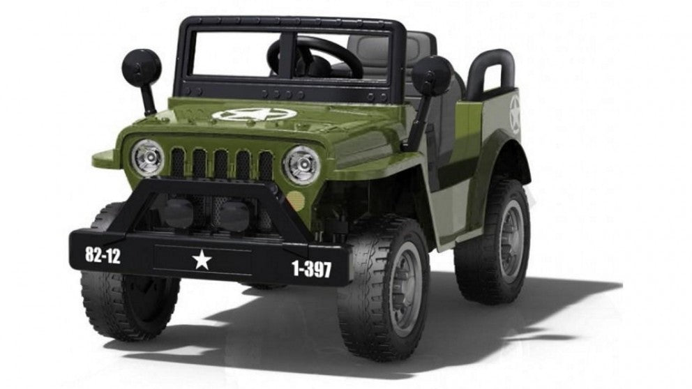 Go Skitz The Sarge 12v Electric Ride On Green Jeep