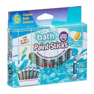 Little Brian Bath Paint Sticks 6pk Asstd Cols