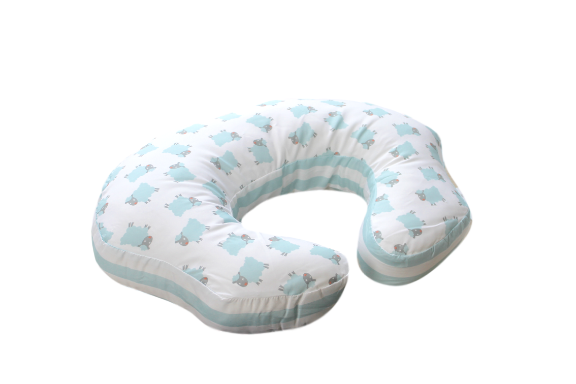 Mombo Simply Plus Feeding and Positioning Pillow Little Blue Sheep