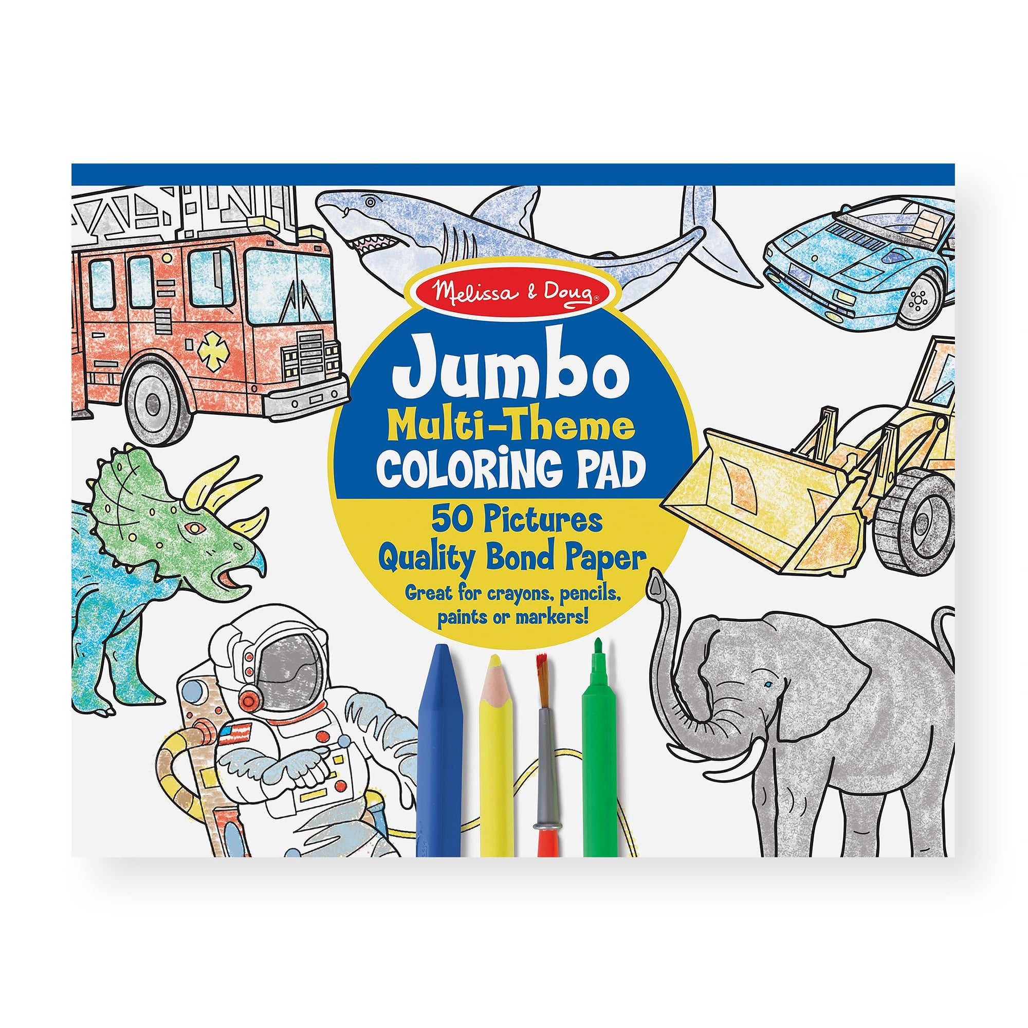 M&D 4226 Jumbo Colouring Pad Multi Theme