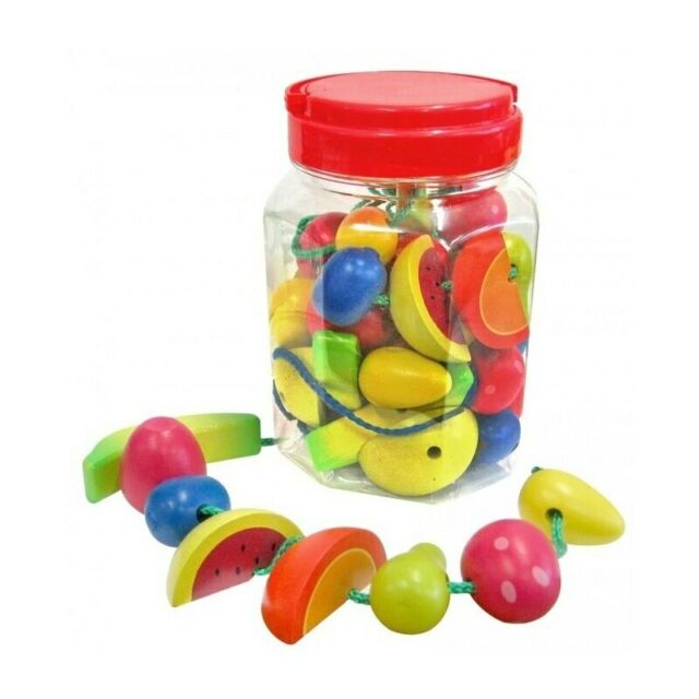 Fun Factory Wooden Lacing Fruits 34pce In Jar
