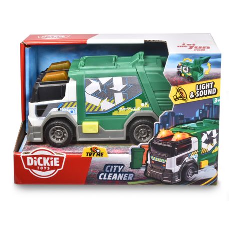 Dickie Toys City Cleaner Garbage Truck with Light & Sound 15cm