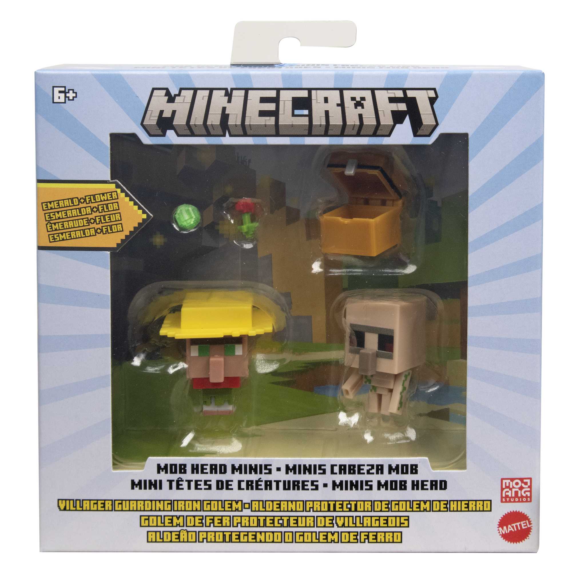 Minecraft Mob Head Mini Pack Villager Guarding Iron Golem
